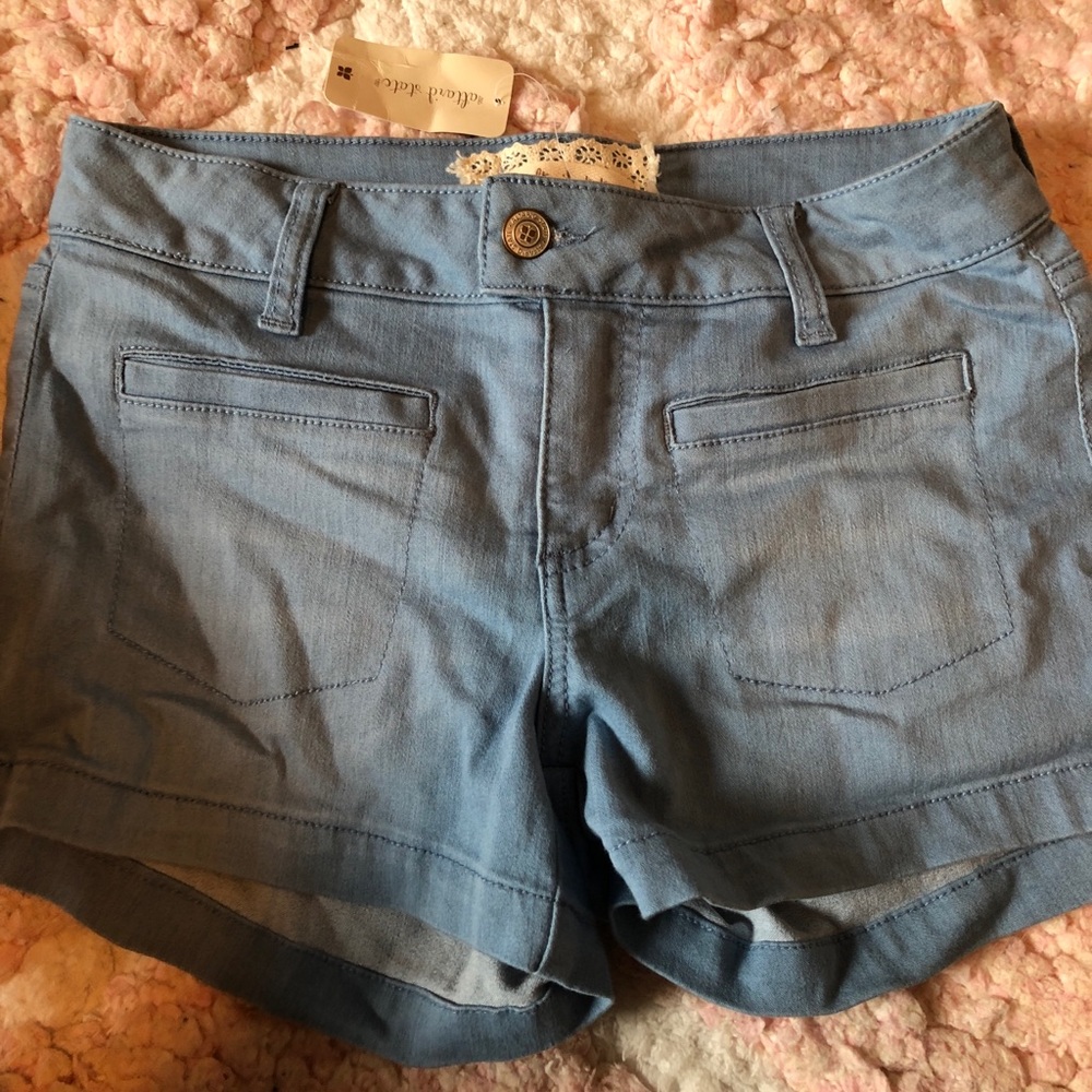 Altar’d State Light wash soft denim shorts